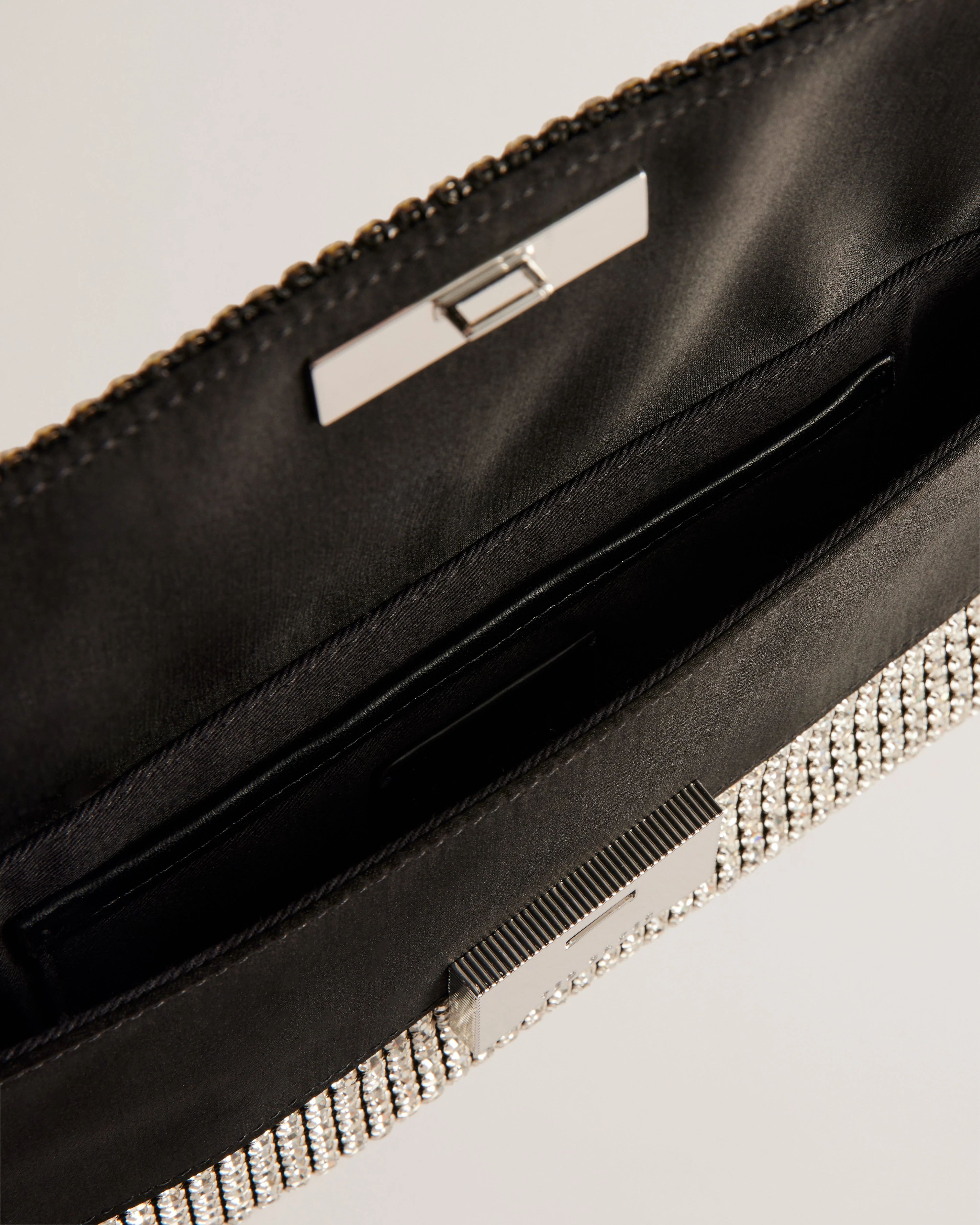 Kristn Crystal Long Fold Over Crossbody Silver - Image 6